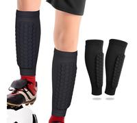 EJRUP Espinilleras Futbol Niño 1 Par de Calcetines de Protección de Pantorrilla de Fútbol de Celda Negra, Algodón Peinado Talla Única, Equipo Deportivo