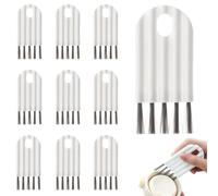 EJRUP Sujeta Sabanas Bajeras 10 Piezas Brochas de Limpieza Fisura Tapa Blanca, Grande 10x4.5x0.5cm, Material Plástico