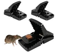 EJRUP Trampa Ratas, 3 Piezas Reutilizable Trampas para Ratones, Trampas para Rata Ratón de Respuesta Rápida,Trampa para Ratas para Hogar y Jardín,para Interiores y Exteriores