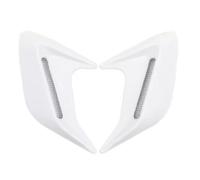 EJUOYO Decoración de ventilación Lateral Universal Coche Parachoques Delantero Lateral ventilación de Aire Coche Divisor ala alerón Canard Adhesivo Decorativo(White)