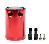 EJUOYO Depósito compensación radiador Separador de Aire Universal de Aceite de Aluminio de 2 Puertos y 150 ml para Sistema de Combustible de Motor de automóvil(Red)