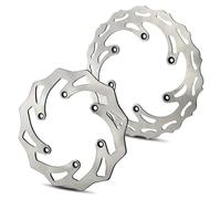 EJUOYO Discos Freno Delantero Trasero Compatible con EXC 300 (1994-2023), EXC-F 350, SX 125, SX-F 450, TE300 y EC300. Discos de Freno Delanteros y Traseros de 260/220 mm(Front and Rear)