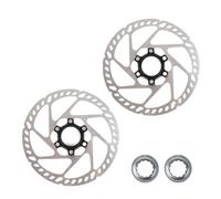 EJUOYO Discos Freno Delantero Trasero Disco de Freno Center Lock para Bicicleta de 160 mm. Compatible con Frenos de montaña (MTB) de 160 mm, 180 mm y 203 mm.(160mm-180mm)