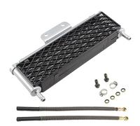 EJUOYO Enfriador de Aceite Ajuste para Honda Fit para Kawasaki Enfriador de Aceite Kit de radiador de Motocicleta Accesorios universales Refrigeración del Motor por Agua Radiador de Aceite(M8 Silver)