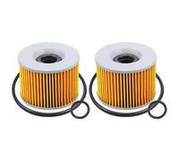 EJUOYO Filtro de Aceite para Motocicleta Compatible con Kawasaki ZZR250, ZZR1100, ZZR1200, Ninja 600R, ZX400F, ZX 550, 600, 750, 1000, 1100 y ZX11.(Yellow-2 pcs)