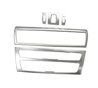 EJUOYO Panel Mandos Consola Central Ajuste para 1 2 Series F20 F21 F22 F23 2012-2018 Consola de Coche Panel CD Cubierta de Rejillas de ventilación AC Accesorios embellecedores(A Model Silver)