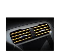 EJUOYO Panel Mandos Consola Central Tira Decorativa Moldeada en Forma de U, Rejillas de ventilación de Aire Acondicionado para Coche, decoración Brillante de Colores(Gold)