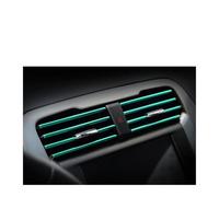 EJUOYO Panel Mandos Consola Central Tira Decorativa Moldeada en Forma de U, Rejillas de ventilación de Aire Acondicionado para Coche, decoración Brillante de Colores(Green)