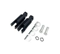 EJUOYO Reposapies Moto Estriberas Extensión de reposapiés de 2-1/2" con Soporte para el talón del Estribo, Compatible con Harley Sportster Touring Dyna Softail(Red)