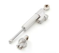 EJUOYO Suspensiones Motos Compatible con Suzuki Compatible con Yamaha Accesorios de Control estabilizador de Amortiguador de dirección Ajustable Universal(Silver)