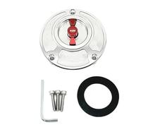 EJUOYO Tapa de Combustible Tapa de Tanque de Combustible CNC Motocicleta Compatible con Yamaha YZF R1 R3 R25 R6 R125 250 2010-2023 Tapon Deposito Combustible(Sliver Red)