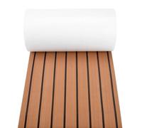EJvkrbtx Alfombra Autoadhesiva De Espuma Eva for Terraza De Barcos De Teca De 6 Mm - Marrón, 240x(45-120) cm(240X60CM)