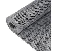 EJvkrbtx Estera de Drenaje de Malla de PVC Antideslizante, Rollo de 5 mm de Espesor, Gris, Varios tamaños, for áreas húmedas(90cmx60cm)