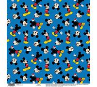 EK SUCCESS/AMERICAN CRAFTS Disney Paper Micky, 12 x 12 pulgadas, cartulina, Mickey Blue, talla única