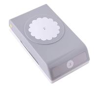 EK Tools Troquel Largo Círculo Festoneado, Plástico y Metal, Gris, 3.53x7.82x15.52 cm