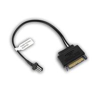 EK Water Blocks EK 3-pin SATA Negro - Adaptador para cable (3-pin, SATA, Male connector / Male connector, 0,15 m, Negro)