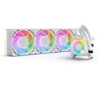 EK Water Blocks EK-Nucleus AIO CR360 Lux D-RGB, White - 360 mm All-in-One Liquid CPU Kühler mit EK FPT Lüftern, Wasserkühlung Computerteile, 120 mm Lüfter, kompatibel mit den esten Intel & AMD CPUs