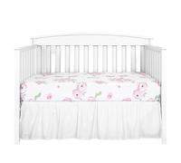 EKalgretrA Faldones de Cama para Cuna Falda de Cama for Cuna, Accesorio de guardería con Volantes, sábanas Superiores Blancas, Colcha for niños y niñas(White,71x 132 x 36 cm)