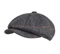 EKalgretrA Gorra Plana Hombre Otoño Invierno Grueso cálido Lana Newsboy Cap Hombres Boina Sombreros Octogonal Sombrero Detective Retro Conductor Gorras Planas(Gray)