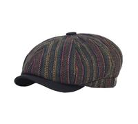 EKalgretrA Gorra Plana Hombre Otoño Invierno Lana Newsboy Cap Hombres Mujeres Casual Boina Sombreros Octogonal Sombrero Detective Retro Conductor Gorra Plana(Green)
