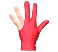 EKalgretrA Guante Billar Guantes De Billar Elásticos con Pegatinas, Accesorios For Entrenamiento, Guante For Zurdos, Tres Dedos, Snooker(Red)