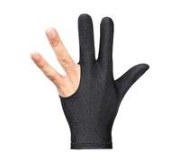 EKalgretrA Guante Billar Guantes De Billar Tres Dedos, Tamaño Medio, For Mano, Suaves, For Snooker(Black)