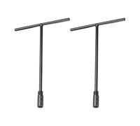 EKalgretrA Llave De BujíA En T 1/2pcs T-Handle Metric Socket Wrench 8/9/10/12mm 6-Point Hex Hexagon T-Shape Spanner For Motorcycle Bicycle Car Repair(Black12mm,2pcs)