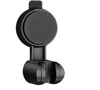 EKalgretrA Soporte para Ducha Soporte for Cabezal de Ducha con Ventosa, Ajustable, Adhesivo, Universal, Reutilizable, 1-4 Unidades(Black,2pcs)