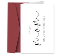 EKalgretrA Tarjeta Boda 1pc To My Mom On Wedding Day Card, Invitation to Mother,Thank You Cards with Envelope