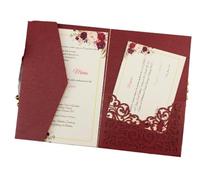 EKalgretrA Tarjeta Boda 1pcs Fold Wedding Invitation Card Greeting Invite With Envelope(Color 2)