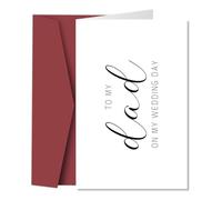 EKalgretrA Tarjeta Boda To My Dad On Wedding Day Card With Envelope, Day Greeting for Father,Thank You Cards for from Bride or Groom