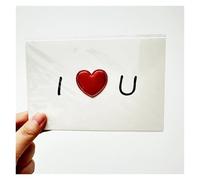 EKalgretrA Tarjeta Boda Wedding Invitation Cards Red Love Heart Anniversary for Her Wife Husband Him Couple Boy Girlfriend(Color 2)