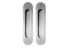 EKalgretrA Tirador De Puerta De Montaje Empotrado Empujar y tirar manija de puerta plegable mover cocina empotrada Invisible cajón doble cara armario pestillo(Circular-1)