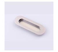 EKalgretrA Tirador De Puerta De Montaje Empotrado Manija empotrada oculta de forma ovalada for muebles, perillas for cajones armario cocina, deslizante Invisible(Steel A 120mm)