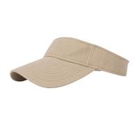 EKalgretrA Visera Solar Sombreros de Sol Hombres Mujeres algodón Visera Ajustable protección UV Superior vacío sólido Deporte Tenis Golf Correr Protector Solar Gorra béisbol(Khaki)