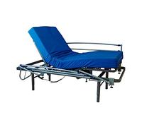 ekamia - Cama Geriátrica Eléctrica con Colchón Sanitario, Patas Regulables y Barandilla - 90cm x 190cm
