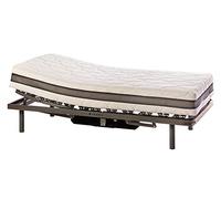 ekamia - ERIS Cama Articulada Eléctrica + Colchón Hapi - 105cm x 190cm, Mando con Cable