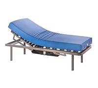 ekamia - ERIS Cama Articulada Eléctrica + Colchón Sanitario HR y Patas de 35cm - 105cm x 190cm, Mando con Cable