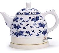 EKAYG Hervidor de Agua Cerámica Hervidor de Agua Eléctrico Hervidor de Agua Hervidor de Agua sin Cuerda, Hervidor de Agua Retro 1L, Café Rápido de Agua 1350W, Sopa, Base Desmontabl