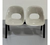 EKDJSN Bancos for Sala de Espera, Bancos for Exteriores, Asientos de Plástico for Recepción de Invitados for Centros Comerciales y Cafeterías, Muebles Decorativos Silla de Espera(Gray A,2-Seat)