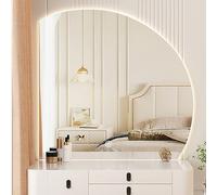 EKDJSN Espejos de Pared for Baño, Espejo Maquillaje Iluminación LED con Almohadilla Antivaho, Espejos Ducha Decorativos, Función de Luz Regulable, Interruptor Táctil (Color : Left Cut, Size : 23.6''