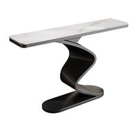 EKDJSN Mesa Consola para Entrada, Mesa de Entrada Moderna, Mesa Auxiliar para Pasillo, Consola Recibidor con Estante de Almacenamiento en Pizarra, para Sala de Estar(Black B,120cm/47.2in)