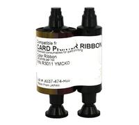 EKDMQWRT Compatible con impresoras de Tarjetas de identificación Pebble3/Pebble4 | R3011 Cinta YMCKO A Todo Color for Credenciales Profesionales