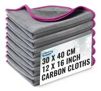 Ekedalen 6X Paños de Limpieza para Ventanas y Cristales, Bayeta de Microfibra de Carbono para Hogar Multiusos, Balletas para Parabrisas del Coche Mampara de Ducha Cocina Hogar Baño, 40x30cm 400GSM
