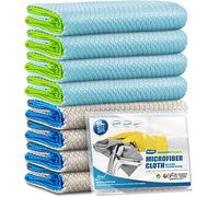 Ekedalen 8X Paño de Limpieza Magico, Bayetas Microfibras Cristales Sin Rayas, Paños de Cocina, Balletas Microfibra Coche, Trapos de Platos, Automóviles Ventanas Espejos Baños Oficinas, 40x30 cm