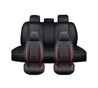 EKEGUY Funda Asientos Coche para Ford F150 SuperCrew 2015-2026, Fundas Protector Asiento Respaldo Impermeable Cuero Antideslizante Transpirable Cuatro Estaciones(Red)