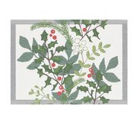 Ekelund Linneväveri Mantel individual Julia 35x48 cm blanco-verde