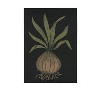 Ekelund Linneväveri Paño de cocina Lök 48x70 cm Negro-amarillo oscuro