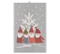 Ekelund Linneväveri Paño de cocina Tomtemöte 40x60 cm gris-blanco