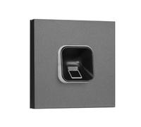 EKEY 204706 Set lector de huellas sLine con módulo de intercomunicador Siedle Vario gris oscuro mica, centralita, Solución de acceso p. intercomunicador Siedle, 0,4 W, 12-24 V, Lector de huellas negro